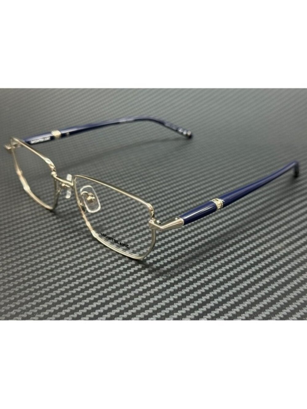 New Montblanc Men Silver Blue Eyeglasses 54-19-150